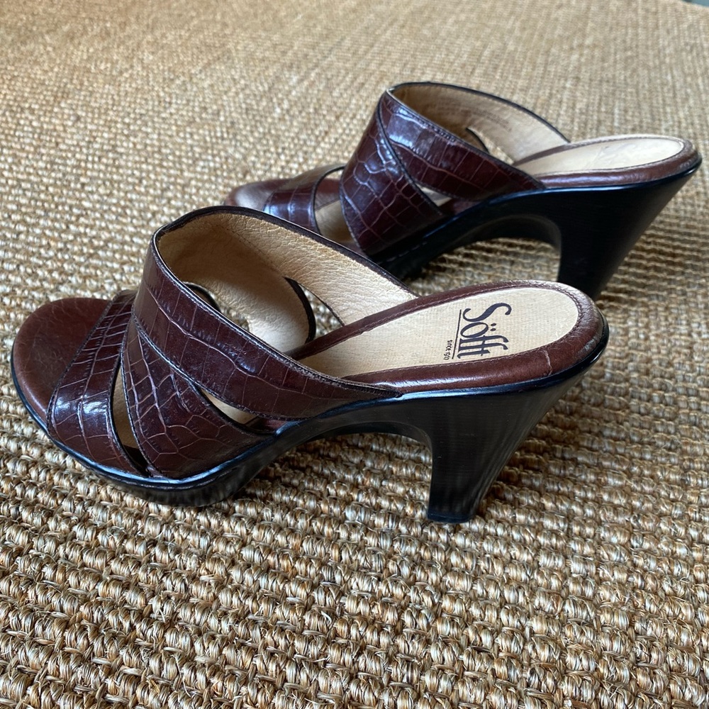 Sofft Leather Slide Sandals